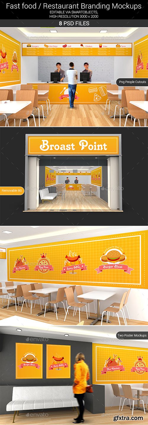 GraphicRiver - Fast food / Restaurant Branding Mockups 18786154