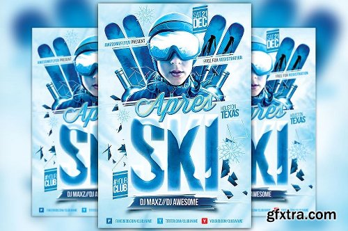 CreativeMarket Apres Ski Event Flyer Template 1129134