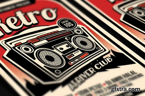 Graphicriver Retro Music Radio Flyer Poster 14992815