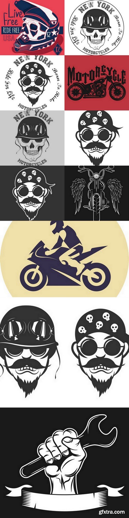 Biker - 11 13 EPS Vector Stock