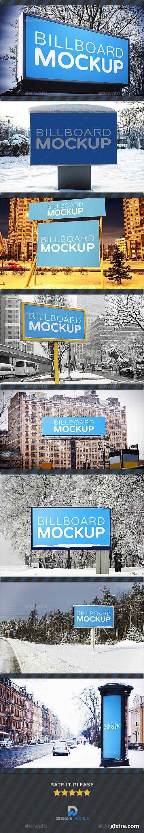 GraphicRiver - Billboards Mock-ups in Winter 18846023