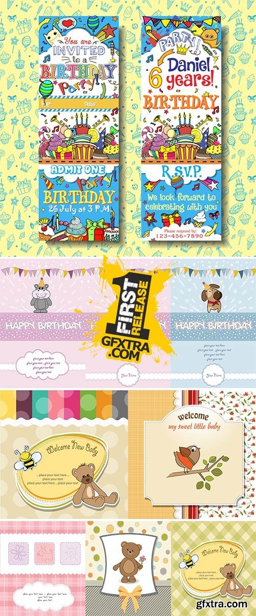 Happy birthday card Stock vector