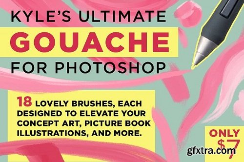 Kyle\'s Gouache Photohsop Brushes