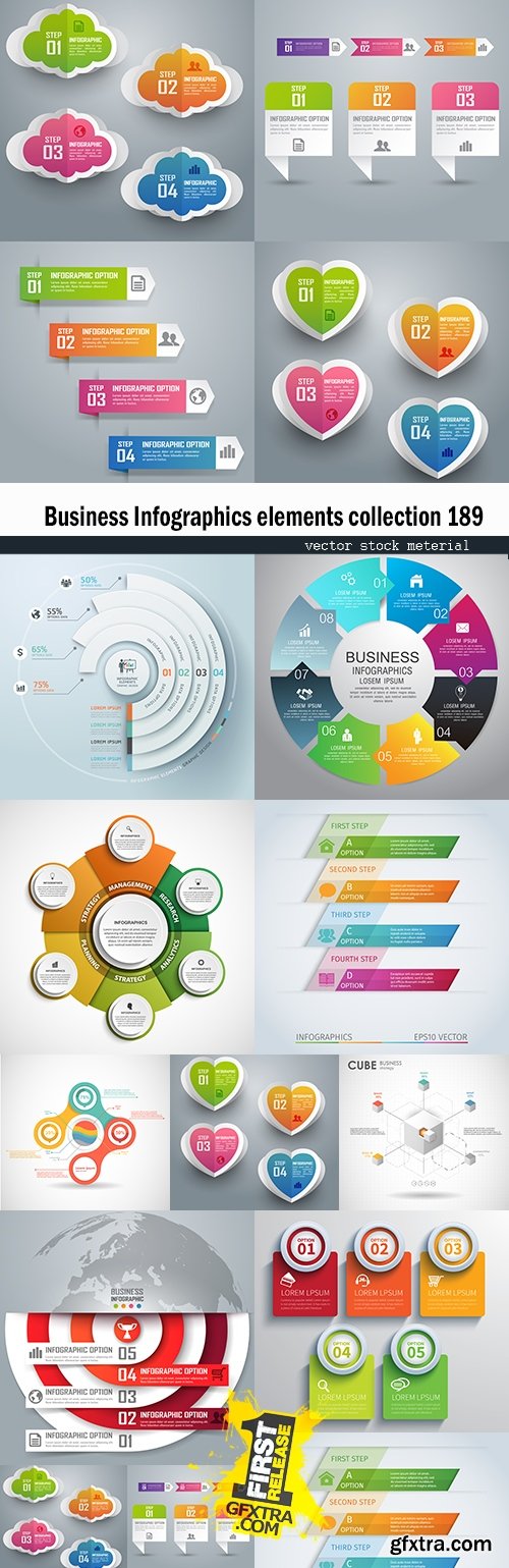 Business Infographics elements collection 189