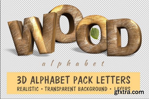 CreativeMarket Realistic wooden alphabet 1129194