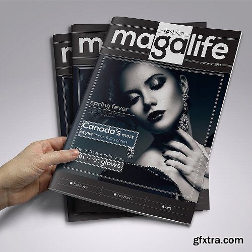 CreativeMarket Magalife Magazine Template 1129862