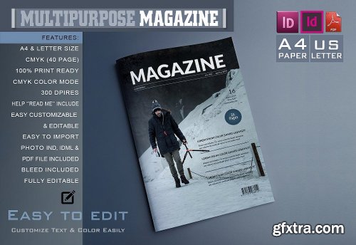 CreativeMarket Simple Magazine Template 1131677