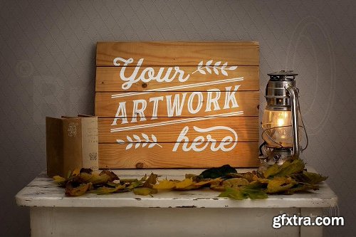 CreativeMarket Woodsign mockup 1129514