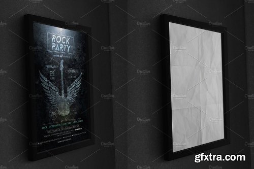 CreativeMarket Dark Poster Mockup 1129902