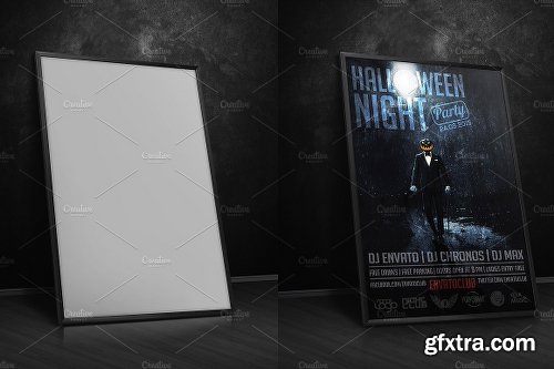 CreativeMarket Dark Poster Mockup 1129902