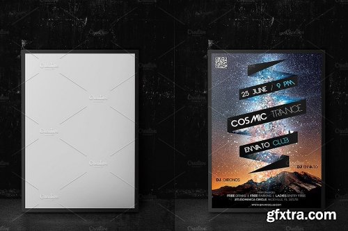 CreativeMarket Dark Poster Mockup 1129902