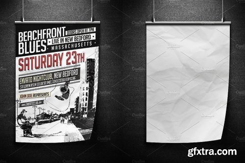 CreativeMarket Dark Poster Mockup 1129902