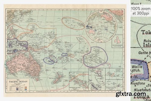 CreativeMarket *NEW* 20% OFF Antique Maps 18x24in 1104458