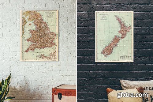 CreativeMarket *NEW* 20% OFF Antique Maps 18x24in 1104458