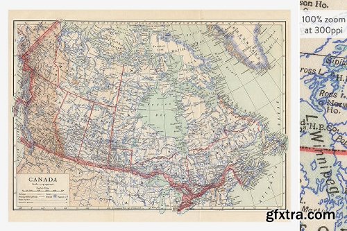 CreativeMarket *NEW* 20% OFF Antique Maps 18x24in 1104458