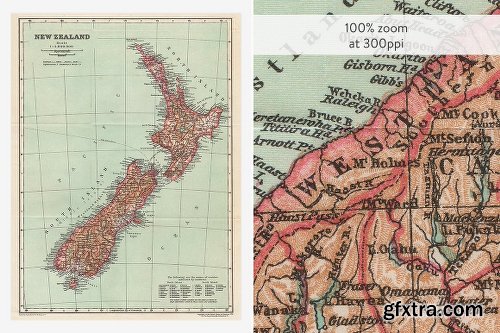 CreativeMarket *NEW* 20% OFF Antique Maps 18x24in 1104458