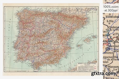 CreativeMarket *NEW* 20% OFF Antique Maps 18x24in 1104458