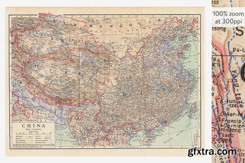 CreativeMarket *NEW* 20% OFF Antique Maps 18x24in 1104458