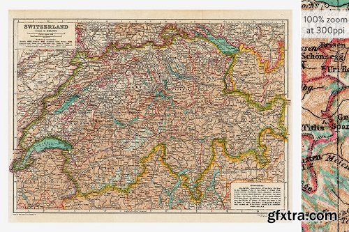 CreativeMarket *NEW* 20% OFF Antique Maps 18x24in 1104458