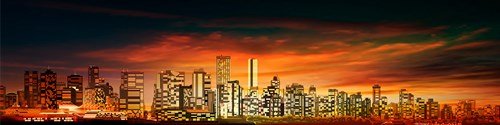 Background With Panorama City - 30xEPS Professional Vector Stock