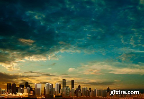 Background With Panorama City - 30xEPS Professional Vector Stock