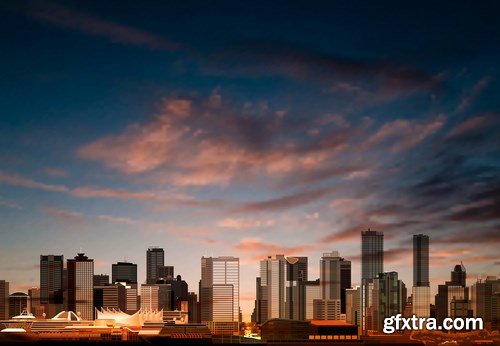 Background With Panorama City - 30xEPS Professional Vector Stock