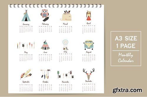 Calendar 2017 part 2 - 22xEPS Professional Vector Stock