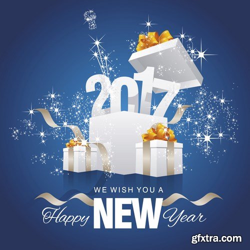 New Year Design 2017 part 7 - 30xEPS Professional Vector Stock