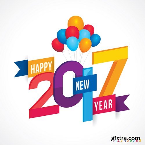 New Year Design 2017 part 7 - 30xEPS Professional Vector Stock