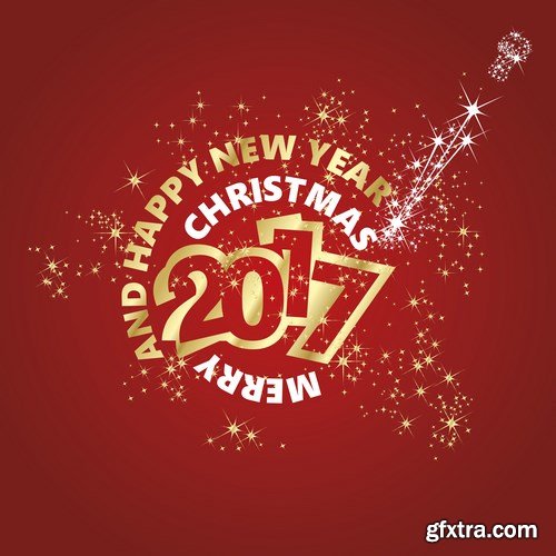 New Year Design 2017 part 7 - 30xEPS Professional Vector Stock