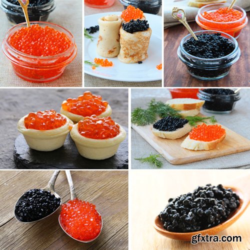 Red and black caviar