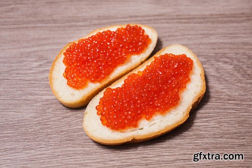 Red and black caviar