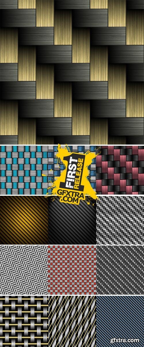 Carbon fiber wowen texture Stock Images