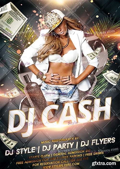 DJ Cash PSD V14 Flyer Template