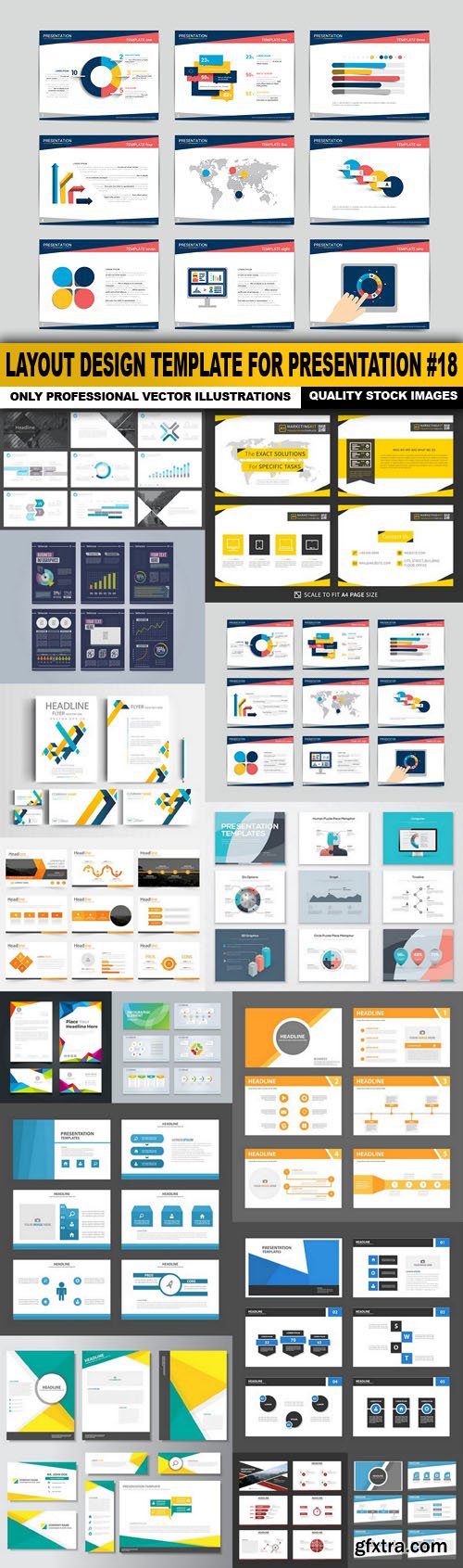 Layout Design Template For Presentation #18 - 15 Vector