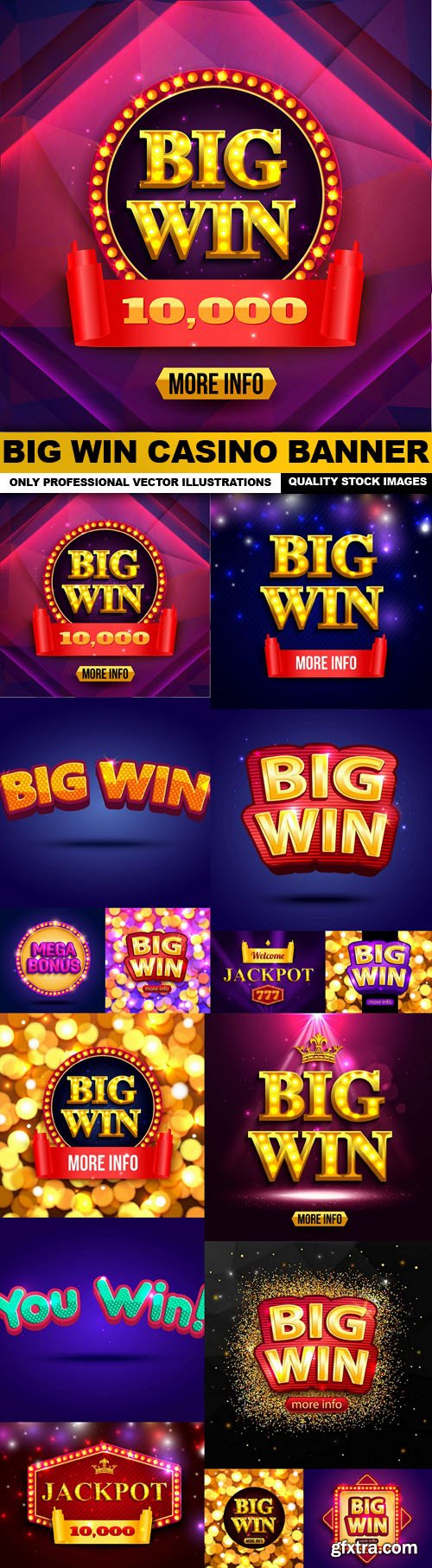 Big Win Casino Banner - 15 Vector