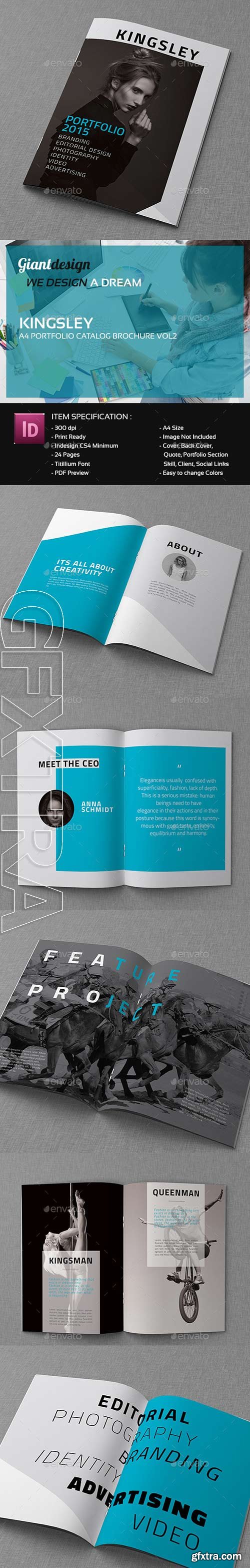 GraphicRiver - Kingsley - A4 Portfolio Catalog Brochure Vol 2 10436021