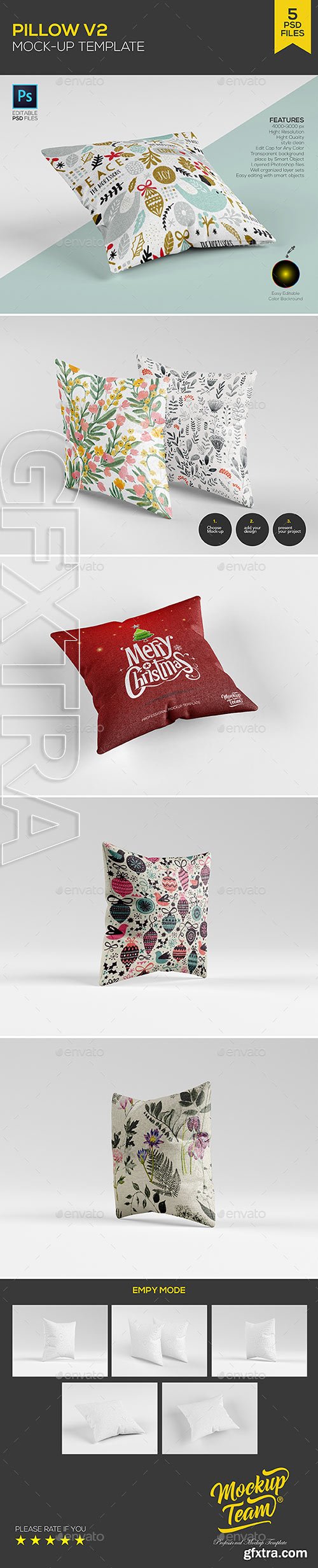 GraphicRiver - Pillow Mock-up Template (5 PSD) 18651806