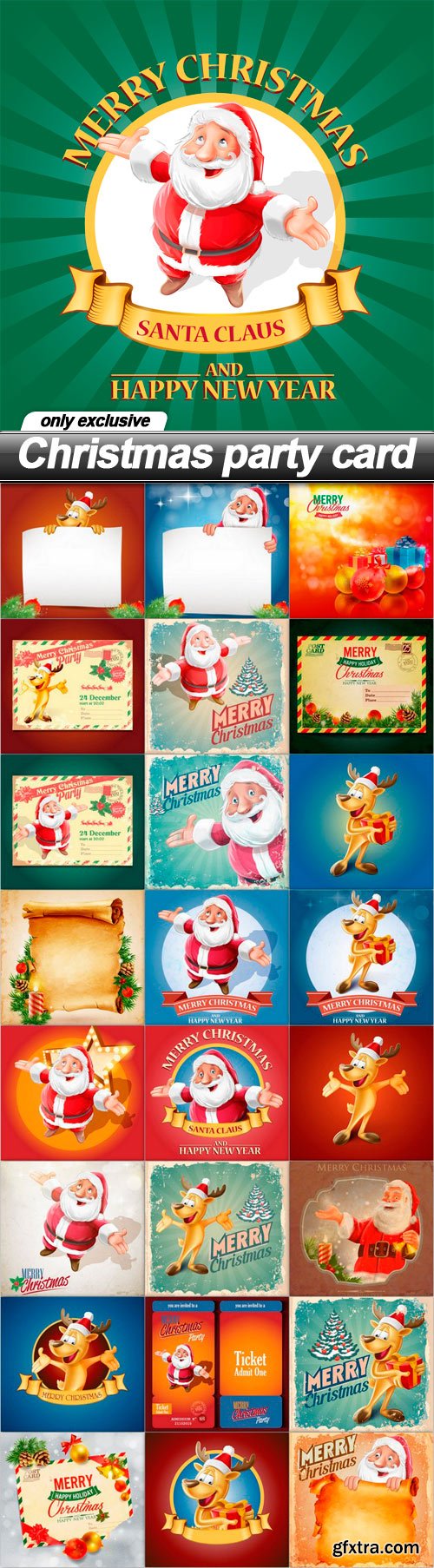 Christmas party card - 25 EPS