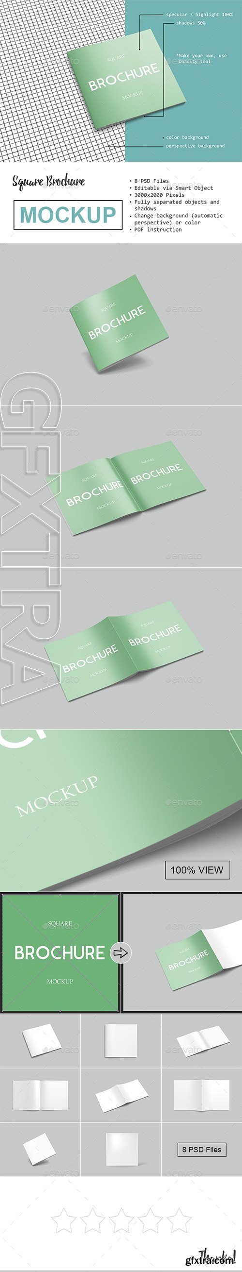 GraphicRiver - Square Brochure / Magazine Mockup 18627683