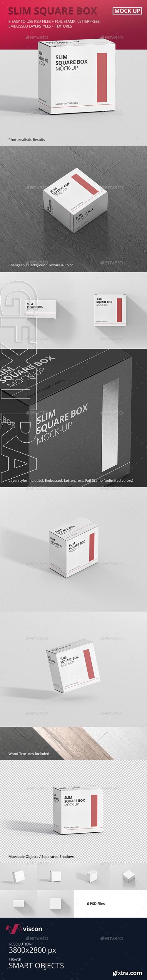 GraphicRiver - Package Box Mock-Up - Slim Square 18704935