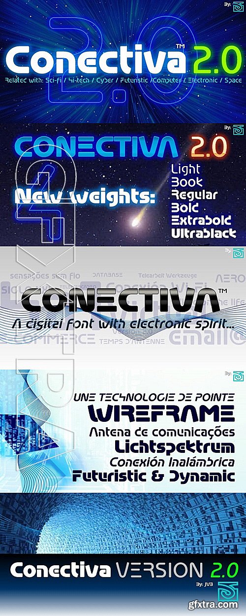 Conectiva - 7 fonts: $148.75