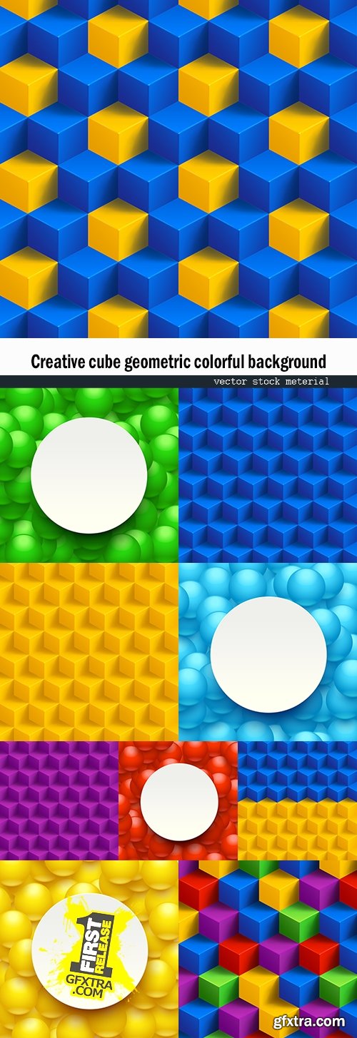 Creative cube geometric colorful background