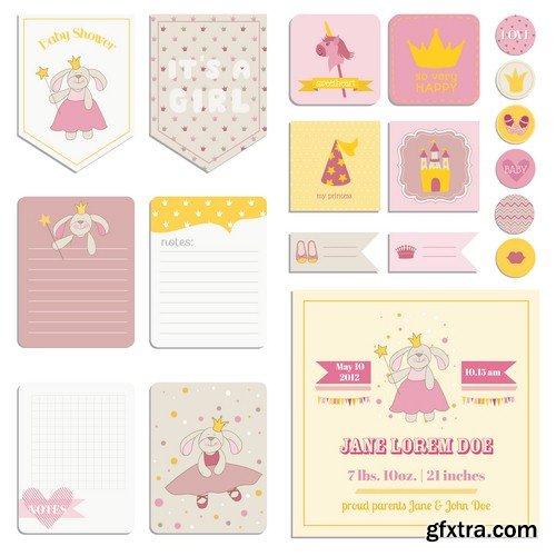 Baby shower set - 7 EPS