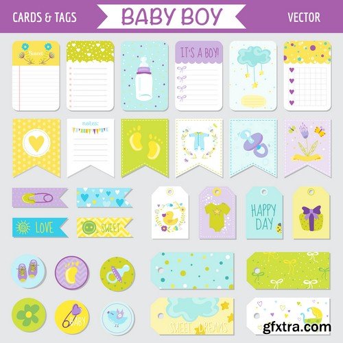 Baby shower set - 7 EPS