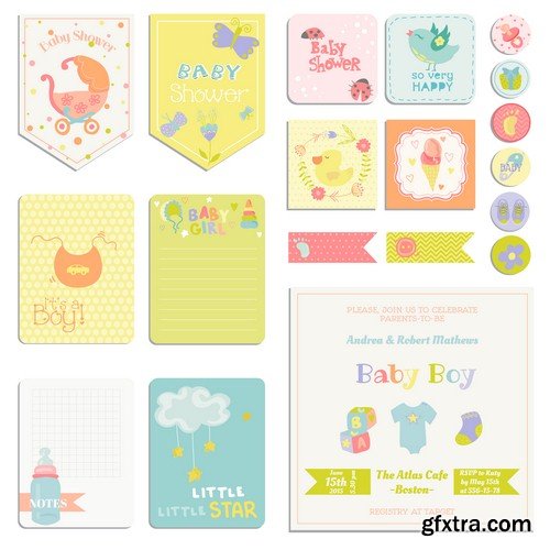 Baby shower set - 7 EPS