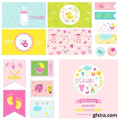 Baby shower set - 7 EPS