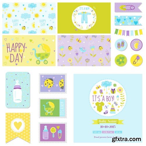 Baby shower set - 7 EPS