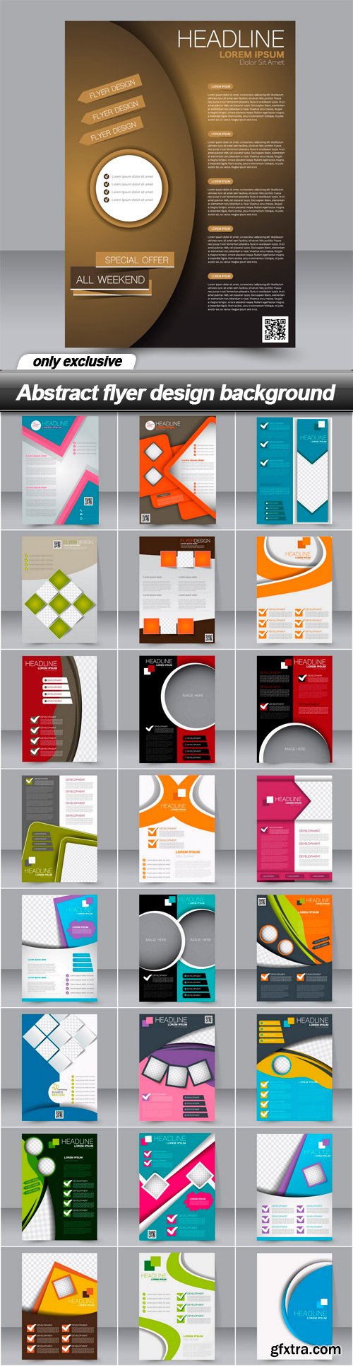 Abstract flyer design background - 25 EPS