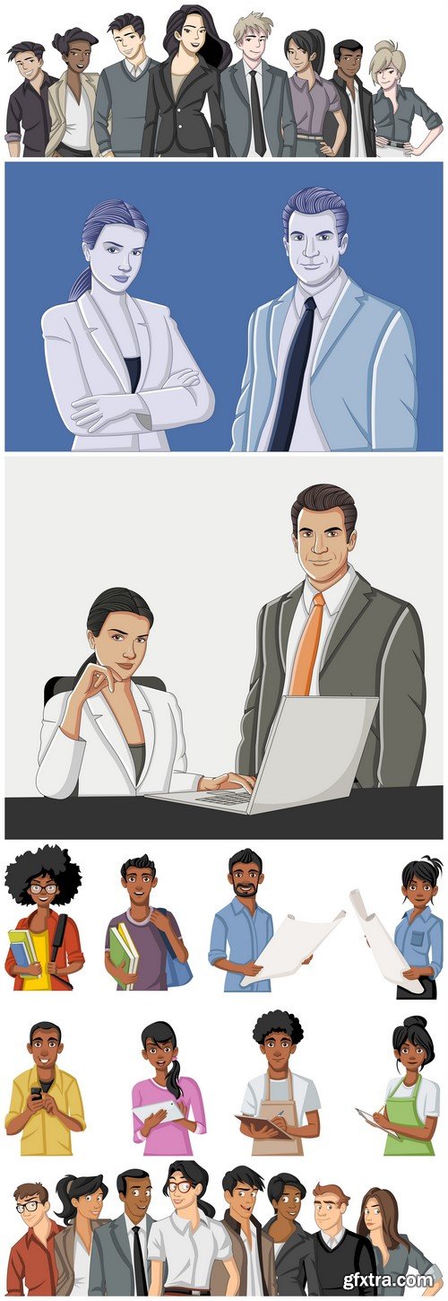 Business people vector illustration 5X EPS